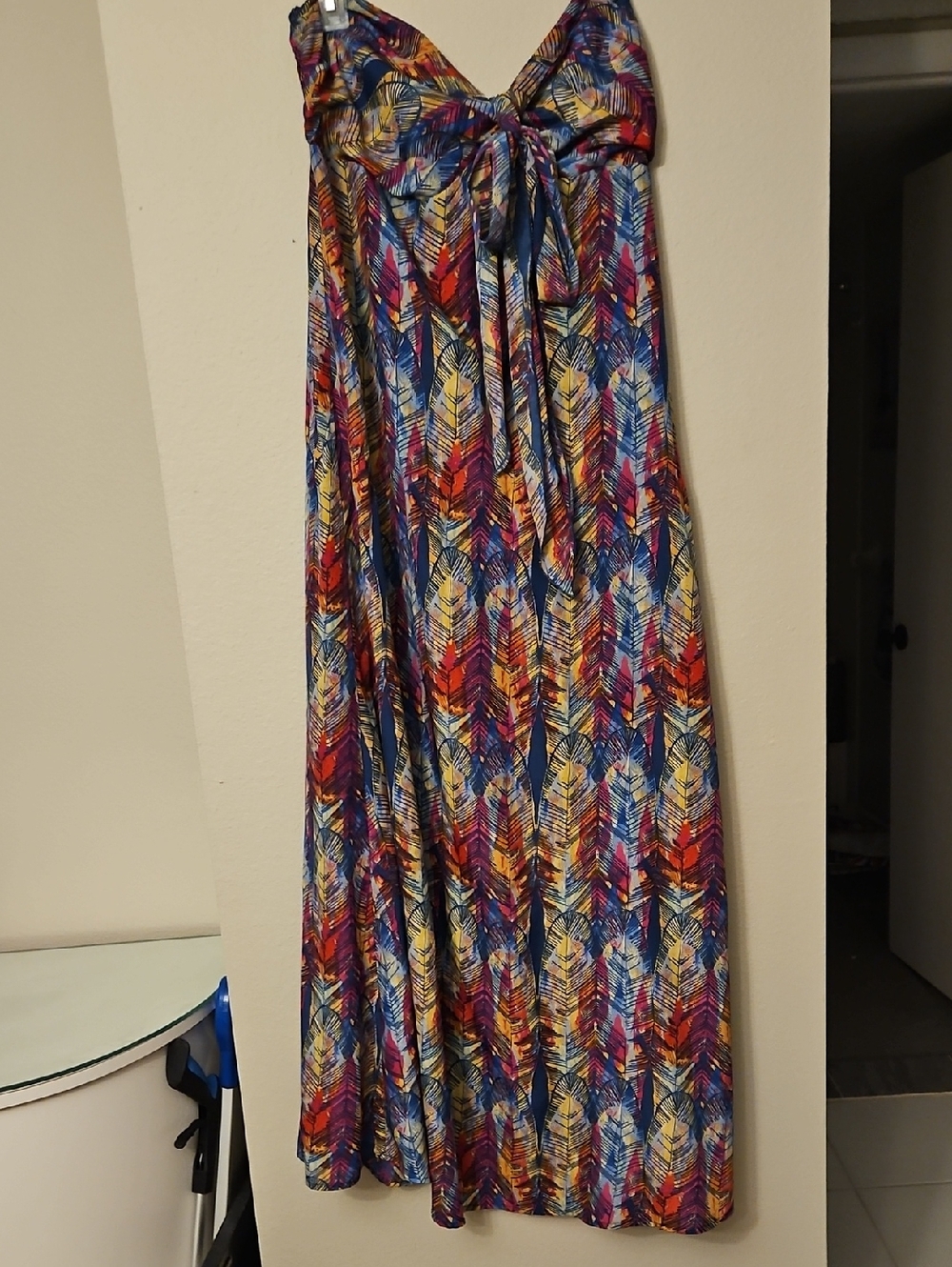 Attention Multicolor Chevron-Print Maxi Sleeveless Dress